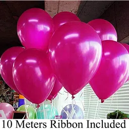 AMFIN Metallic Balloons Pink - Pack of 25 image 2