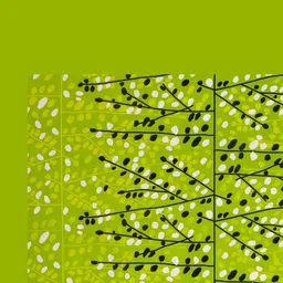 MILAAV Lime Green Floral 144 TC Single Bedsheet with 1 Pillow Covers image 4