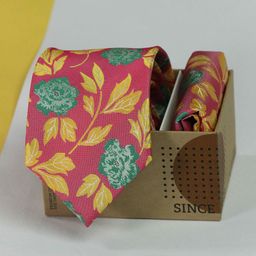 Tossido Men Floral Necktie & Pocket Square Gift Set-picture-6
