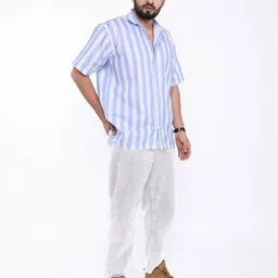 BROWN BROTHERS Unisex Relaxed Opaque Printed Casual Shirt image 3