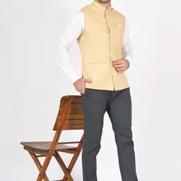 Badoliya & Sons Men Mandarin Collar Nehru Jacket image 4