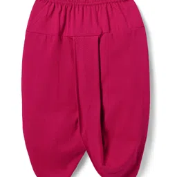 EARTHY TOUCH Single Jersey Knit Full Sleeves Kurta Dhoti Set With Floral Print - Light Pink image 4