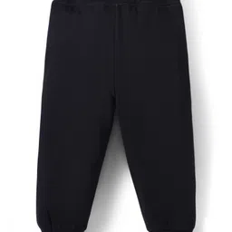 Mark & Mia Fleece Knit Full Sleeves Oversize Winter Wear T-Shirt & Joggers Set with Stripes & Panda Print - Black & White image 5