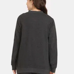 Rosaline by Zivame Black Printed Sweatshirt image 2