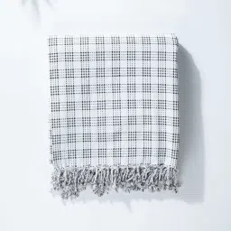 freedom tree Ecru Shadow TrailsWoven Cotton King Bedcover image 2