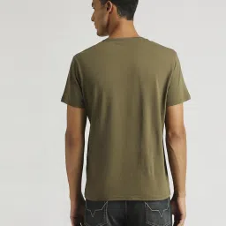 Pepe Jeans Military Green Cotton Slim Fit T-Shirt image 2