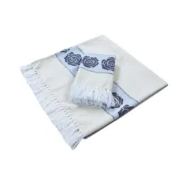 Saral Home White Cotton Bath and Hand Towel Sets Set image 2