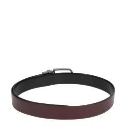 Van Heusen Brown Leather Solid Reversible Belt for Men image 2