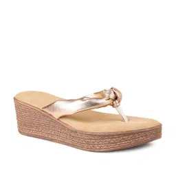 Inc.5 Women's Rose Gold Thong Wedges image 2