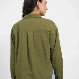 People by Pantaloons Green Casual Shirt image 2
