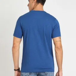 Lee Blue Slim Fit Printed Cotton Crew T-Shirt image 2