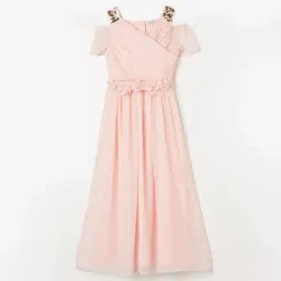 Fame Forever by Lifestyle Kids Peach Polyester Dress-picture-39