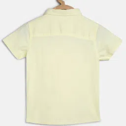 MINIKLUB Kids Light Yellow Solid Shirt image 2
