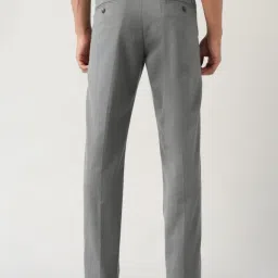 Arrow Grey Regular Fit Texture Trousers image 2