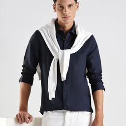 Calvin Klein Jeans Men Slim Fit Solid Spread Collar Casual Shirt-picture-44