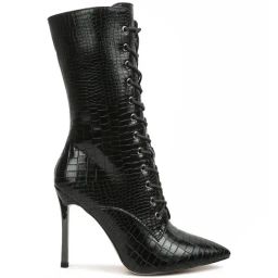 London Rag Women's Black Stiletto Booties-picture-9