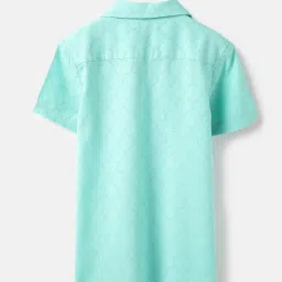 United Colors of Benetton Boys Aqua Self Shirt image 2