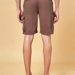 Urban Ranger by Pantaloons Brown Cotton Slim Fit Cargo Shorts image 2