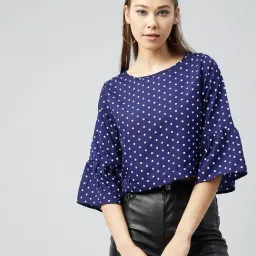 Chimpanzee Navy & White Printed Top-image-70