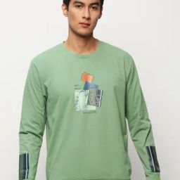showoffff SHOWOFF Green Slim Fit Printed Sweatshirt-picture-32