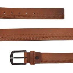 Woodland Brown Casual Leather Belt for Men image 2