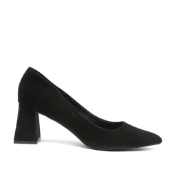 Flat N Heels Women's Black Casual Pumps image 2