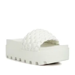 London Rag Women's White Casual Sandals image 2