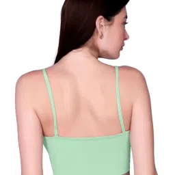 Spiaty Green Elastane Solid Bralette image 2
