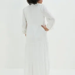 American Eagle Outfitters White Self Pattern Maxi Dress image 2