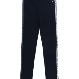 allen solly junior Allen Solly Girls Navy Cotton Graphic Pants-picture-11