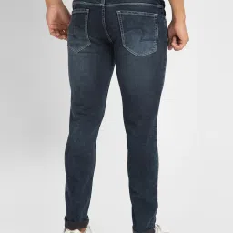 Spykar Dark Blue Super Slim Fit Low Rise Jeans image 2