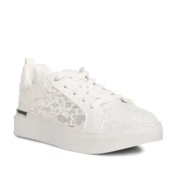 London Rag Women's White Casual Sneakers image 2