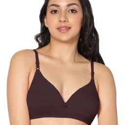 IN CARE Brown & Maroon Cotton T-Shirt Bras - Pack Of 2 image 2
