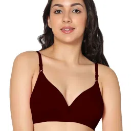 IN CARE Maroon & Pink Cotton T-Shirt Bras - Pack Of 2 image 2