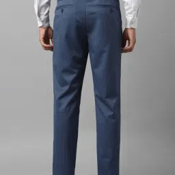 Louis Philippe Navy Slim Fit Texture Trousers image 2