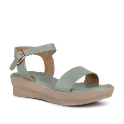 Inc.5 Women's Green Ankle Strap Wedges image 2