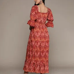 aarke Ritu Kumar Rust Printed Maxi Dress image 2