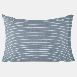 fabindia home Fabindia Nile Navy Cotton 92 TC Pillow Cover - Set of 2 image 2