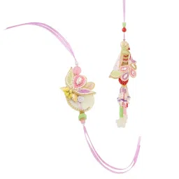 NVR Multicolor Pearls Bhaiya Bhabhi Rakhi - Set of 2 image 2