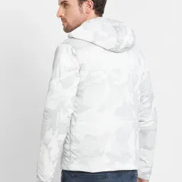 Being Human White Regular Fit Printed Hooded Jacket image 2