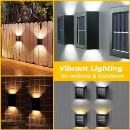 GIGAWATTS Solar Wall Light Acrylonitrile Butadiene Styrene Multicolor, ‎GW-WL01 (Pack of 2 Pcs) image 3