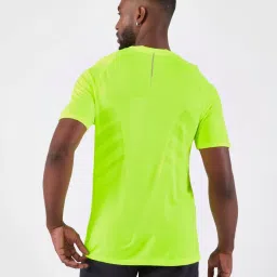 KIPRUN By Decathlon Men Yellow Regular Fit T-Shirt image 2