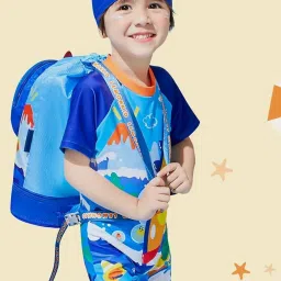 Little Surprise Box Blue Polyester Printed Swiming Backpack image 2
