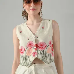 KALINI Women Embellished Embroidered Cotton Top-picture-37