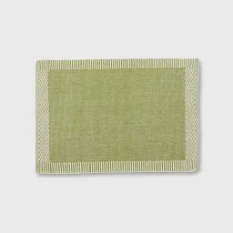 fabindia home Fabindia Avikar Green Cotton 535 GSM Mat - Set of 6 image 2