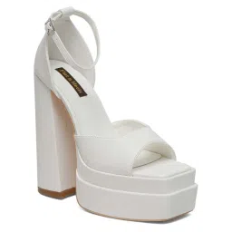 Flat N Heels Women's White Ankle Strap Sandals image 2