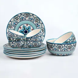 VarEesha Multicolor Ceramic 14 Pcs Dinner Set image 2
