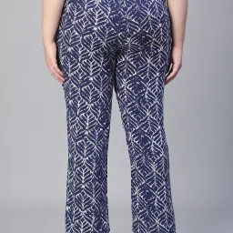 Oxolloxo Navy & White Printed Pants image 2