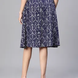 Oxolloxo Navy & White Printed Skirt image 2