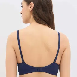 Clovia Navy Blue Regular Fit Bra image 2